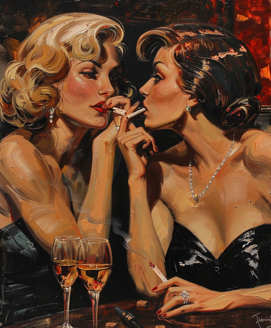 Y2K: Portrait of Two Elegant Ladies
